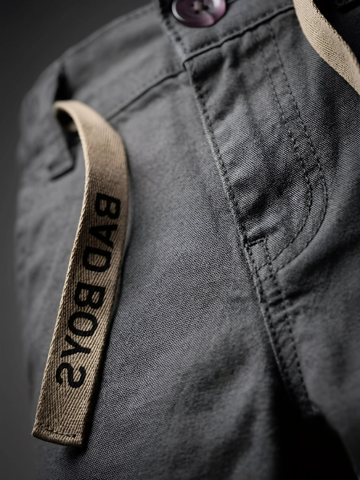 Boys Grey Casual Trousers with Drawstring Detail