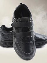 Liberty Force 10 Unisex Black Velcro School Shoes.