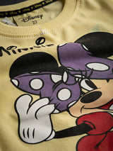 Girls Yellow Minnie Mouse Print T-Shirt