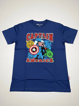 Boys Blue Captain America Graphic T-Shirt