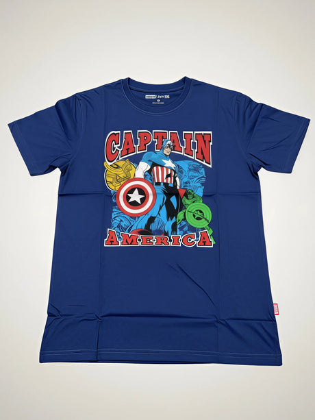 Boys Blue Captain America Graphic T-Shirt