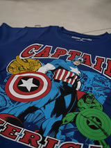 Boys Blue Captain America Graphic T-Shirt