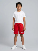 Boys Red Spider-Man Graphic Cotton Shorts