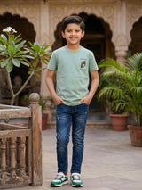 Boys Sea Green Dream World Graphic T-Shirt