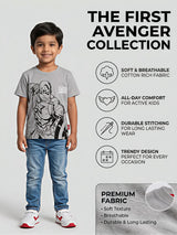 Boys Grey Captain America Graphic Print T-Shirt