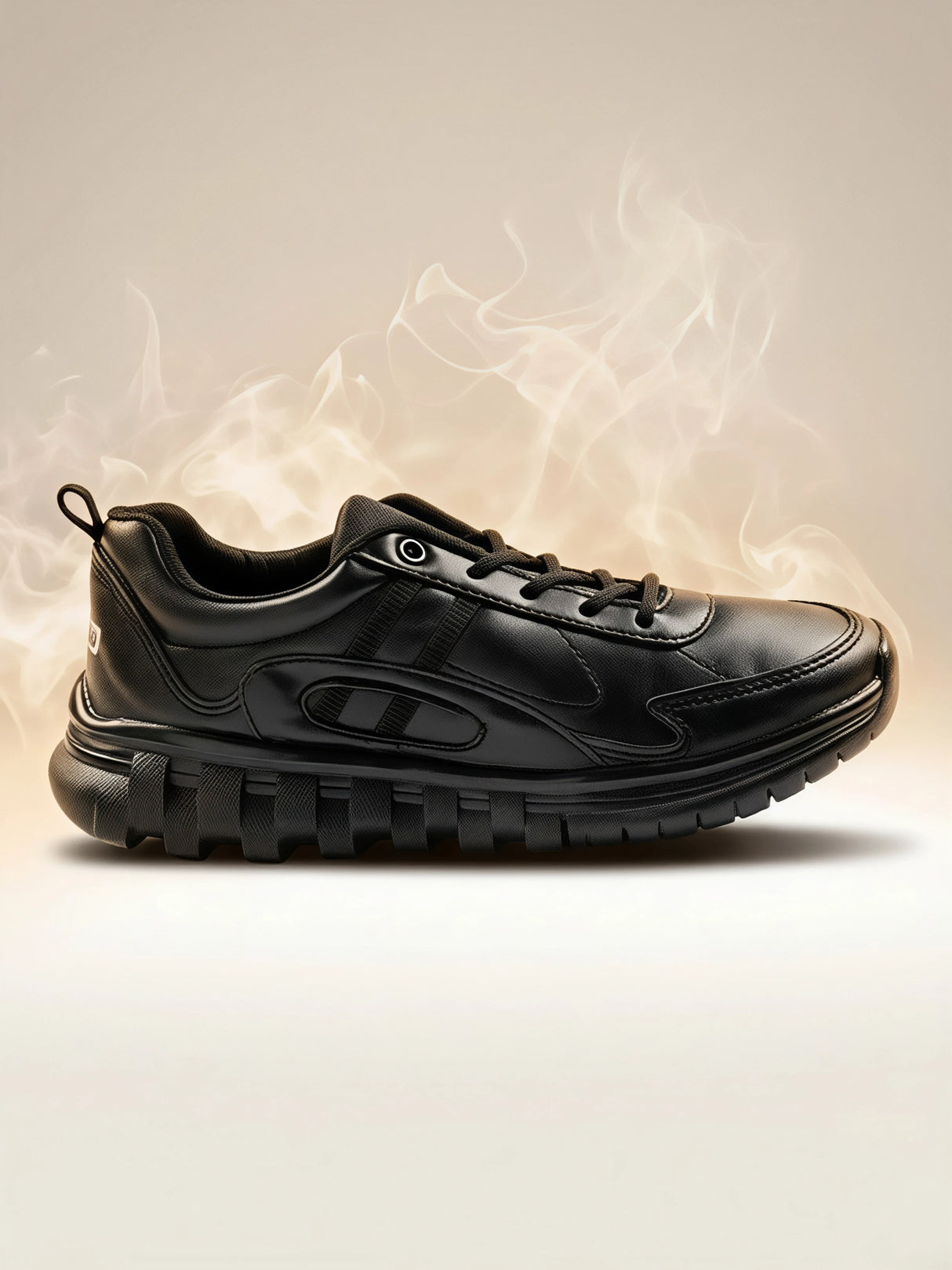 Liberty Force 10 Classic Black Lace-Up School Shoes.