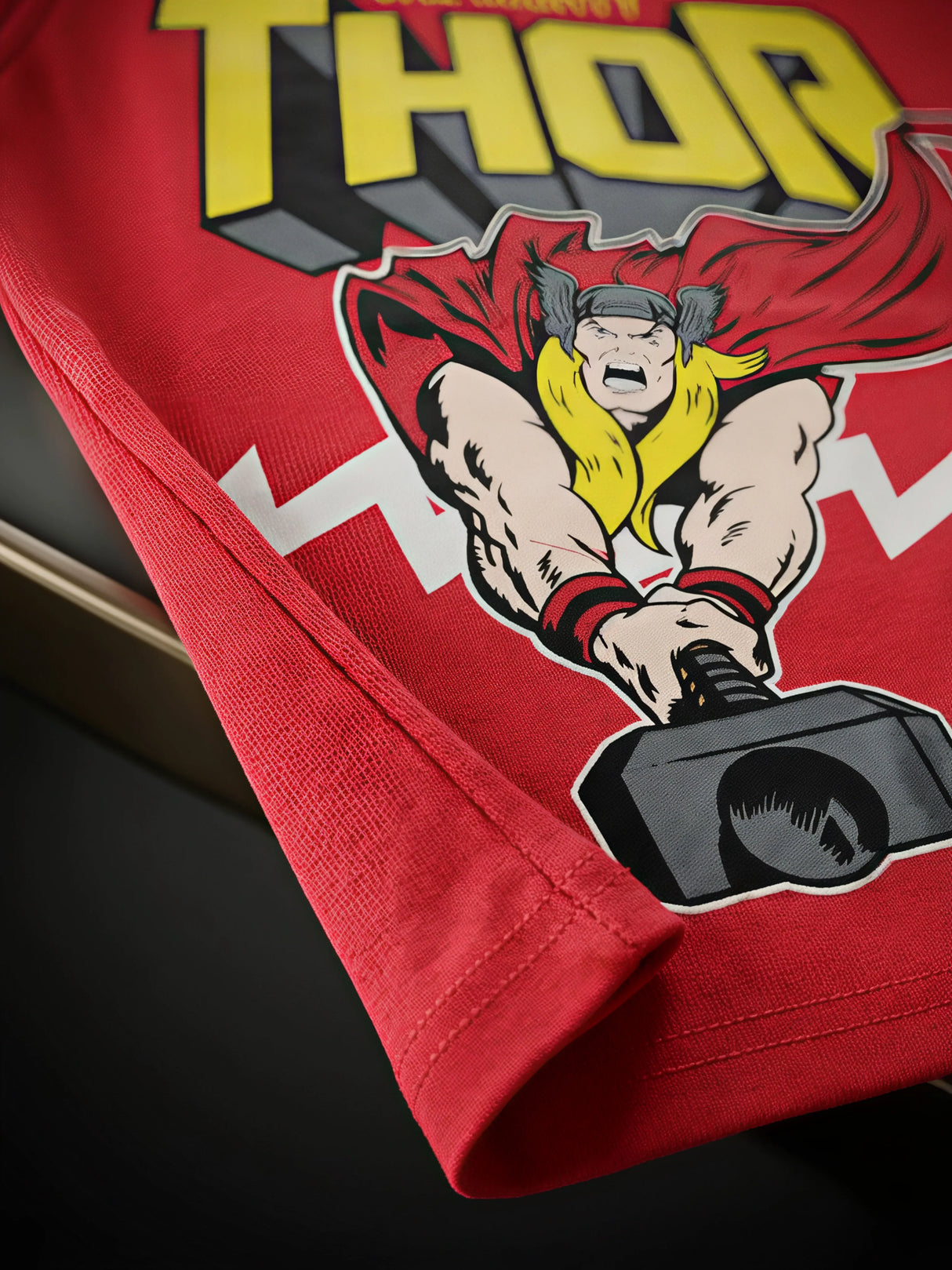 Boys Red Thor Graphic Print Sleeveless T-Shirt