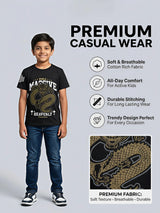 Boys Black Dragon Print T-Shirt - Massive Heavenly