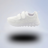 Liberty  Force 10 Unisex White Velcro School Shoes.