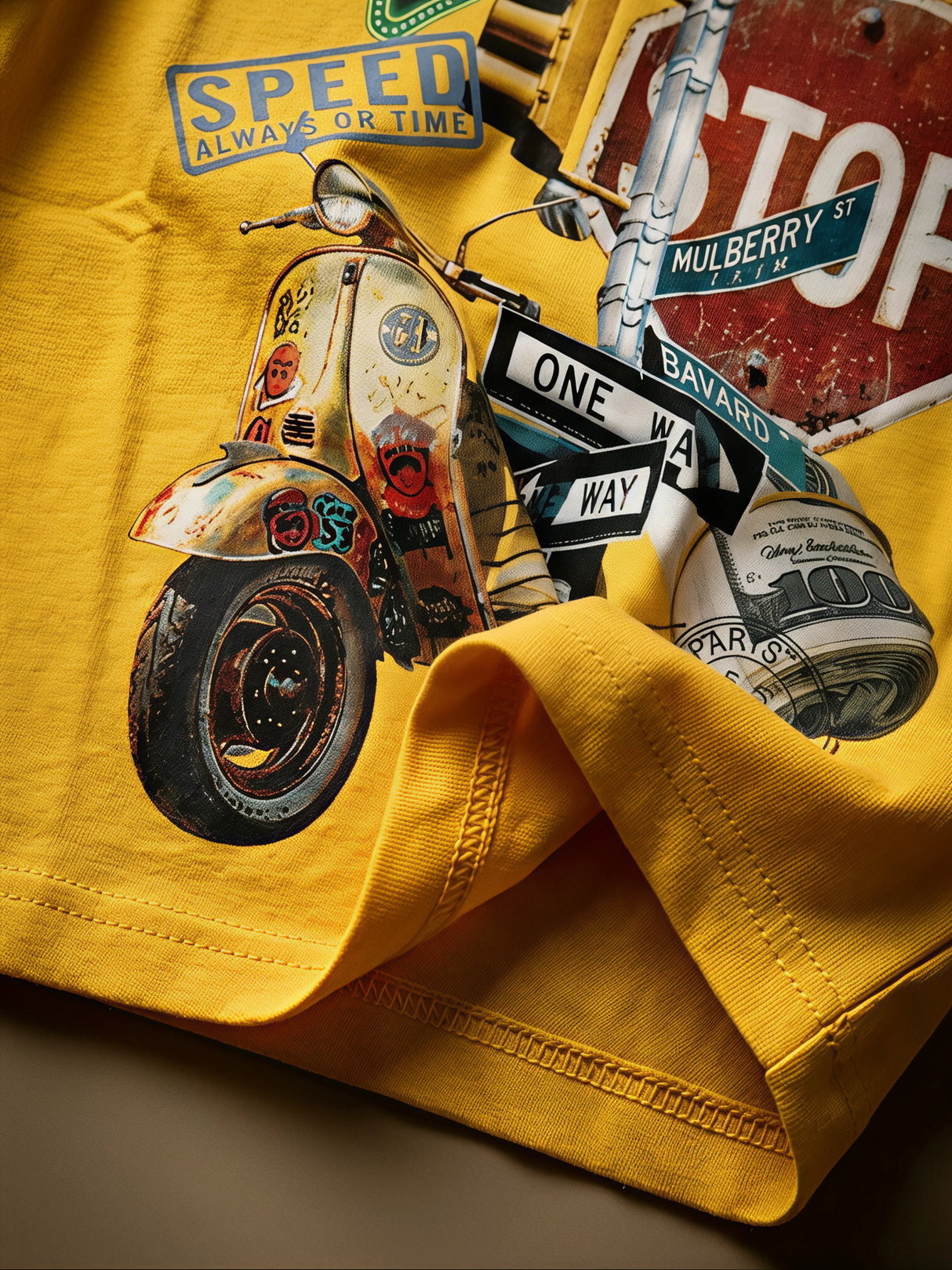 Boys Yellow "Legends Rules" Graphic Print T-Shirt