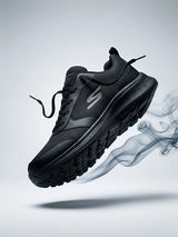 Skechers Unisex Black Lace-Up School Shoes.