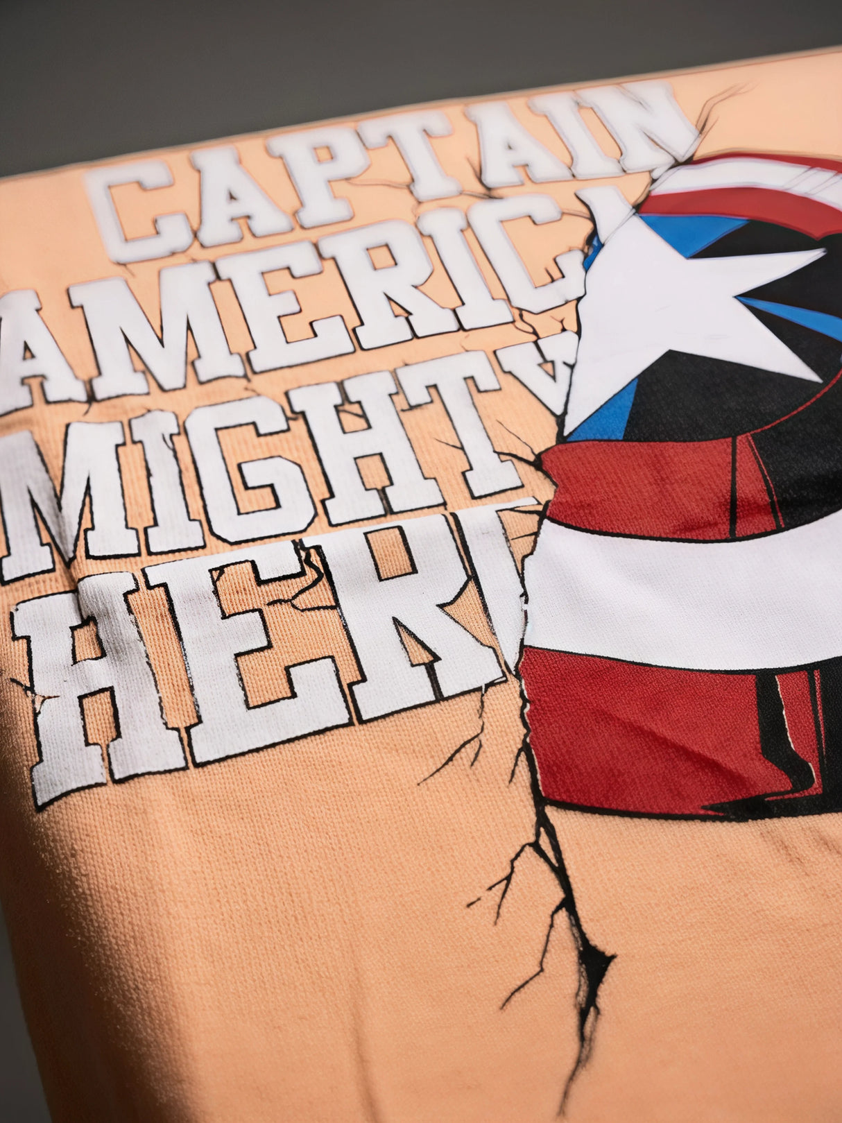 Boys Peach Captain America Graphic T-Shirt