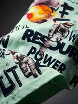 Boys Mint Green Space Explorer Printed T-Shirt
