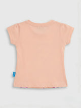 Girls Peach Daisy Duck Graphic T-Shirt