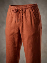Boys' Burnt Orange Cotton Trackpants
