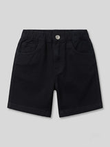 Boys Black Casual Denim Shorts