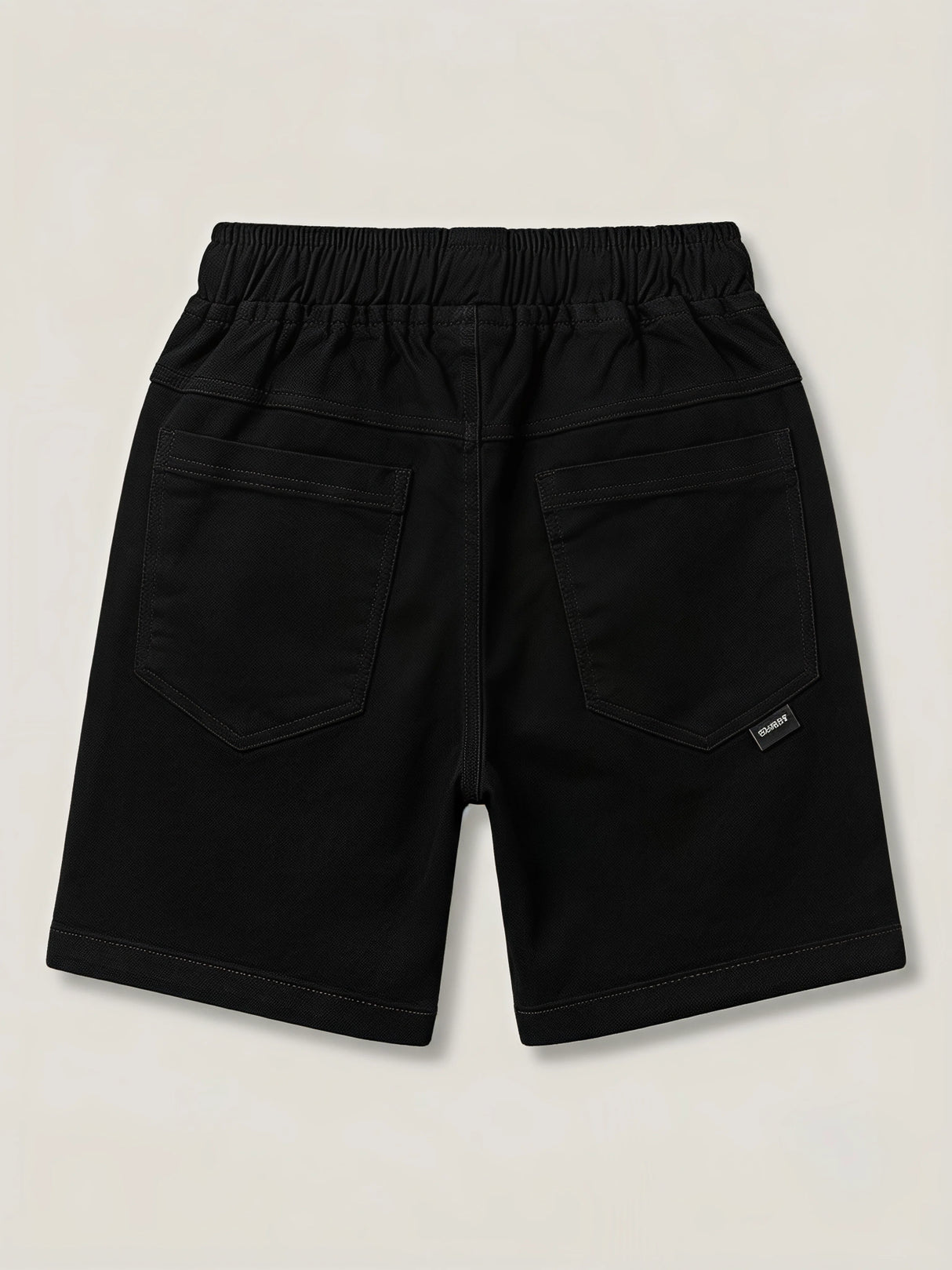 Boys Black Casual Denim Shorts
