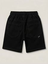 Boys Black Casual Denim Shorts