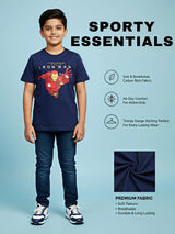 Boys Navy Blue Iron Man Graphic T-Shirt