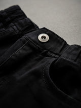 Boys Black Casual Denim Shorts