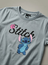 Girls Grey Stitch Graphic Tee