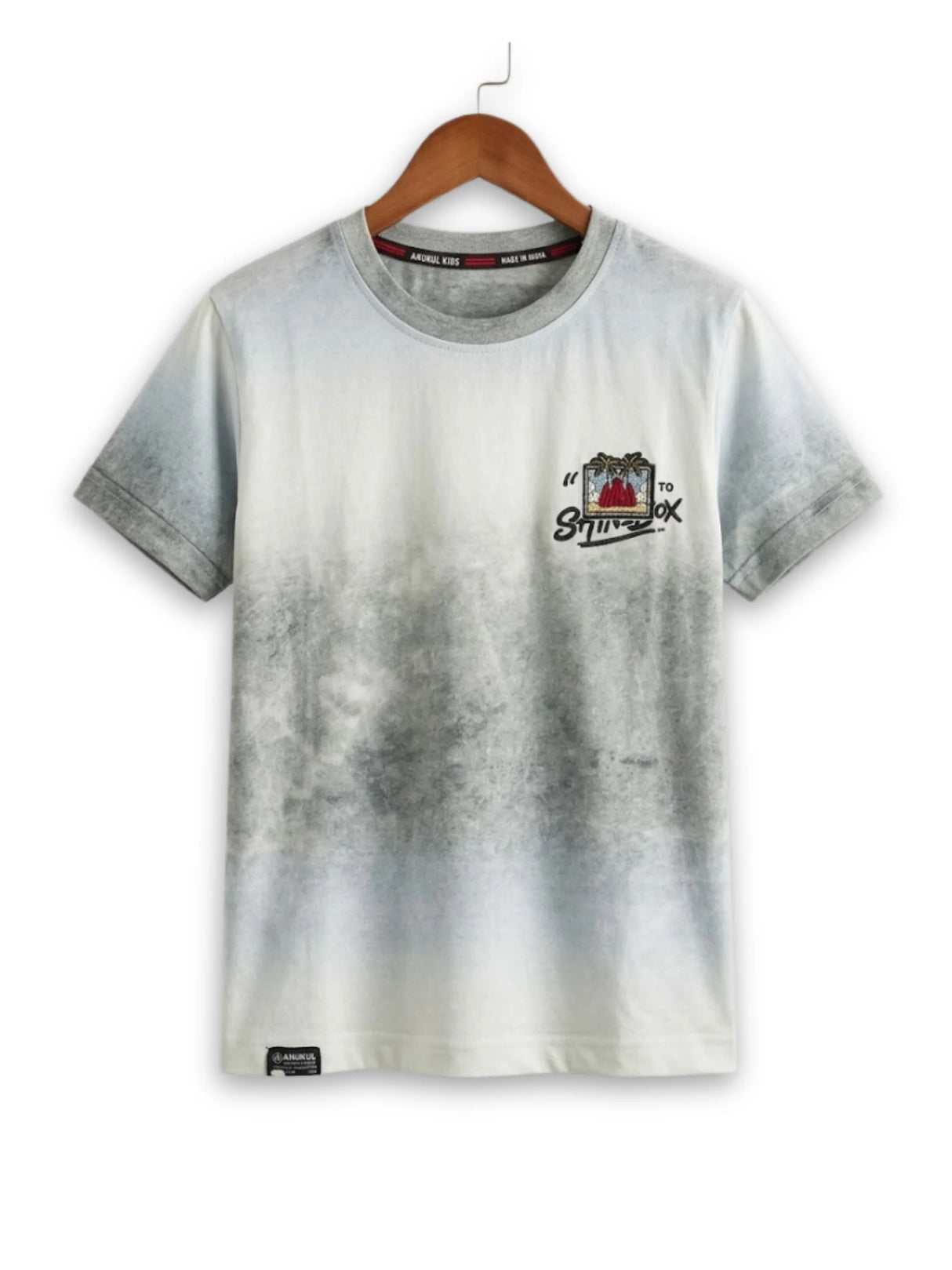 Boys Green Ombre Graphic Print T-Shirt