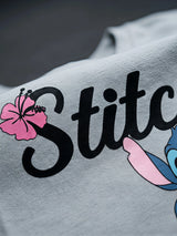 Girls Grey Stitch Graphic Tee