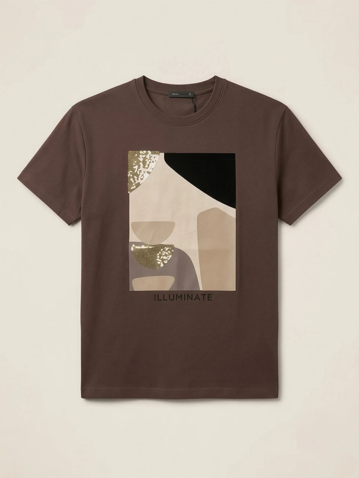 Girls Brown Graphic Print Tops