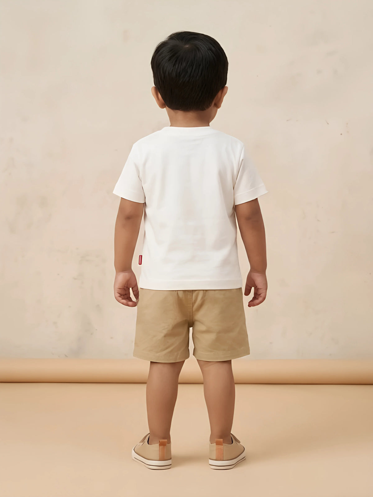 White Printed Boys Coordinate Set