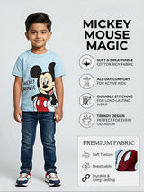 Boys Light Blue Mickey Mouse Graphic T-Shirt