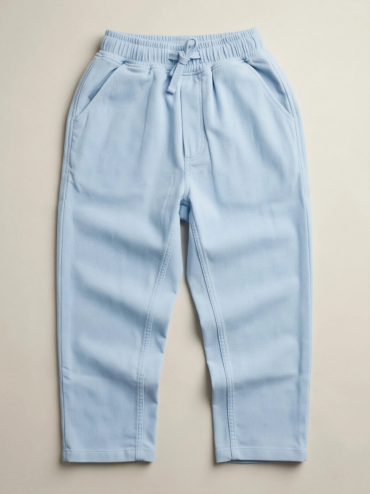 Boys Light Blue Comfort Fit Drawstring Pants