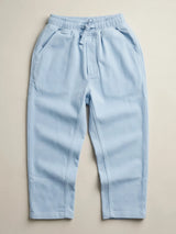 Boys Light Blue Comfort Fit Drawstring Pants