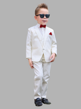 Boys' Off-White Formal Suit Set