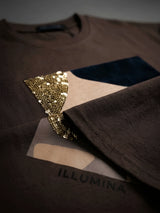 Girls Brown Graphic Print Tops
