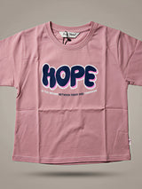 Girls Mauve Purple Hope Printed Boxy Casual Top.