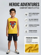 Boys Yellow Spider-Man Graphic Sleeveless T-Shirt