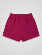 Girls Casual Rani Pink Cotton Shorts with Elasticated Drawstring Waist