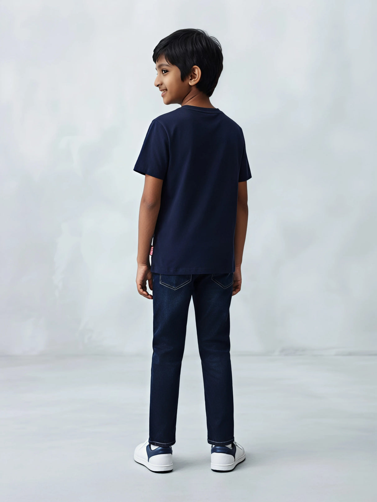 Boys Navy Blue Captain America Graphic T-Shirt