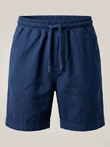 Boys' Navy Blue Cotton Drawstring Shorts - Classic Comfort