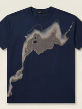 Girls Navy Blue Abstract Print Tops