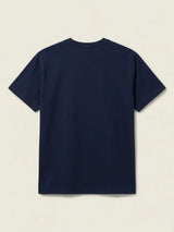 Girls Navy Blue Abstract Print Tops
