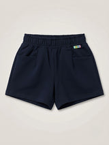 Girls Navy Blue Casual Cotton Shorts with Drawstring