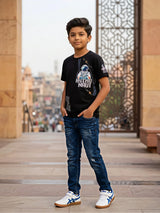 Boys Black Space Explorer Graphic T-Shirt
