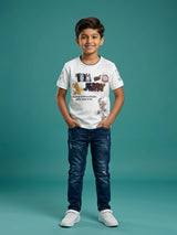 Boys White Tom and Jerry Graphic T-Shirt
