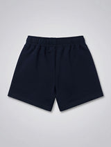 Girls Navy Blue Casual Cotton Shorts with Drawstring