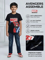 Boys Navy Blue Captain America Graphic T-Shirt