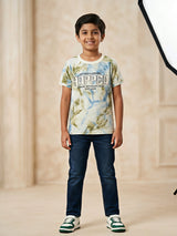 Boys Green Tie-Dye Cotton T-Shirt
