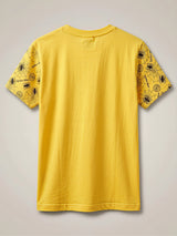 Boys Yellow Spider-Man Printed Cotton T-Shirt