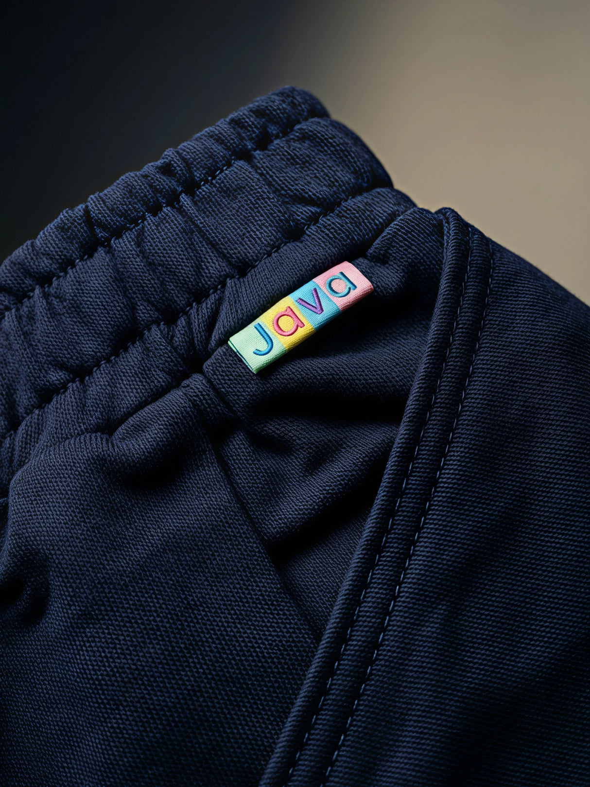 Girls Navy Blue Casual Cotton Shorts with Drawstring