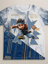 Boys White Ultra Skate Graphic Print T-Shirt